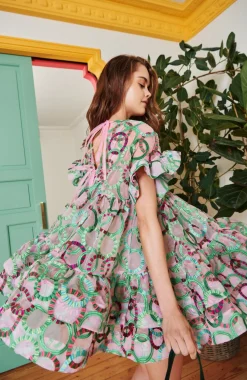 Coral Dress Green