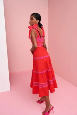Jade Dress Red