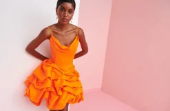 Serenity Dress Neon Orange