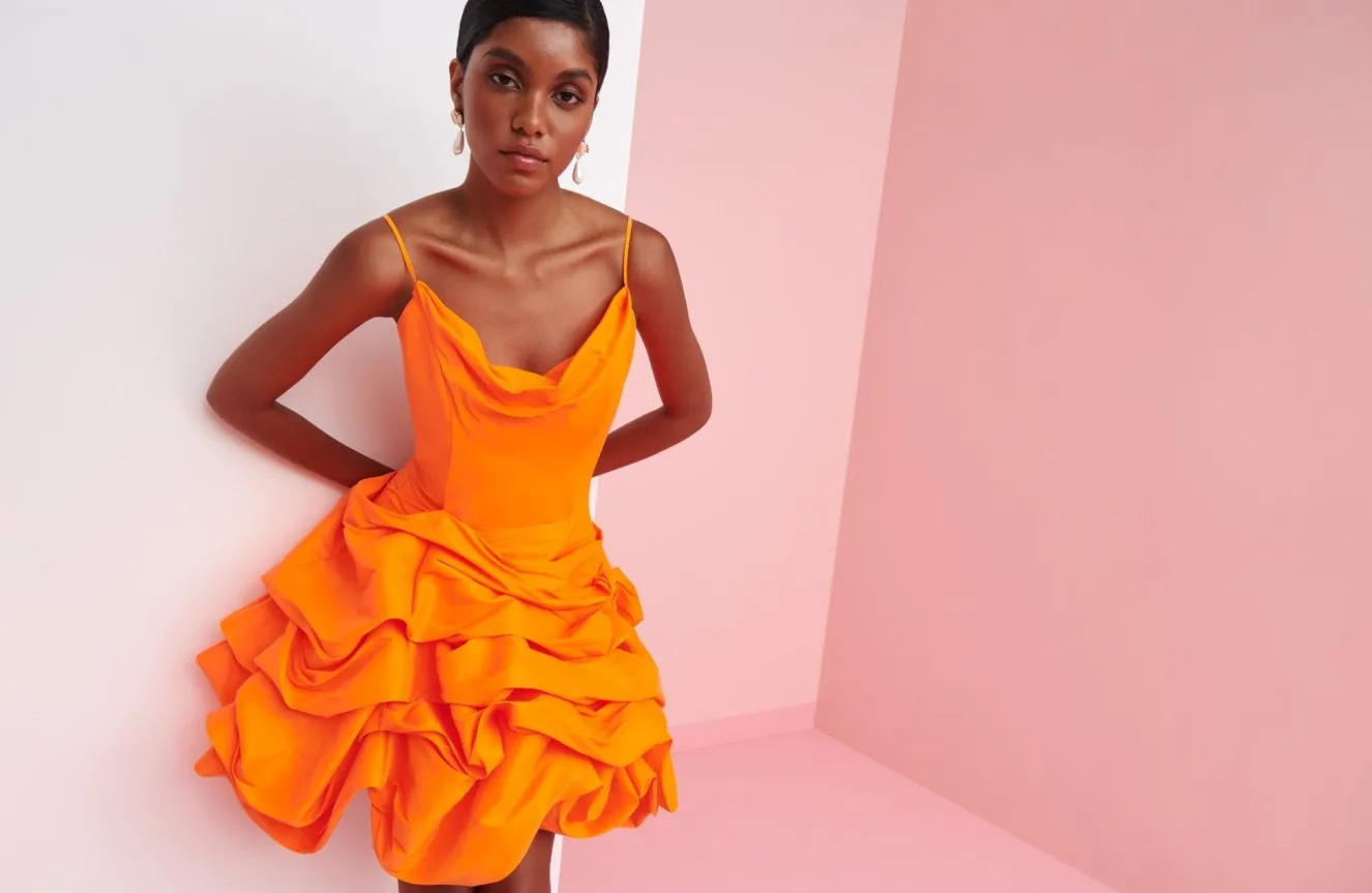Serenity Dress Neon Orange