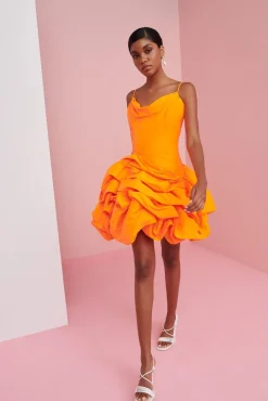 Serenity Dress Neon Orange