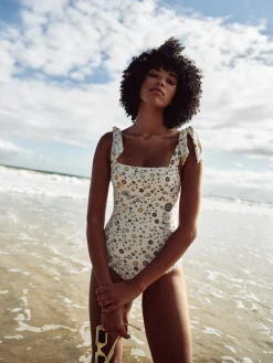 Starry Night Bathing Suit-White
