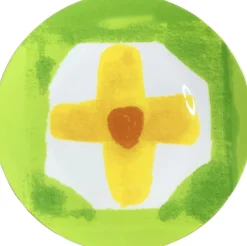 Yelow Iris Plate Set Of Two